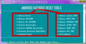 Android fastboot reset tool password