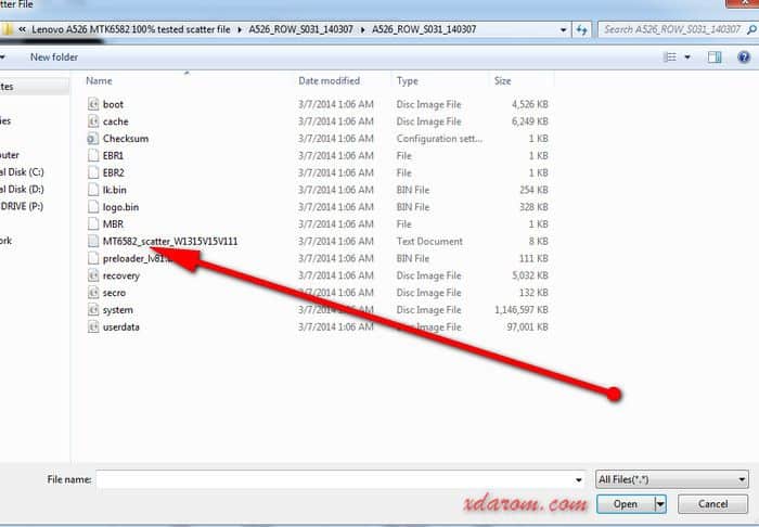 Select Scatter Flash File