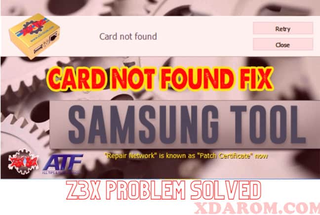 Samsung Tool Card Not Found