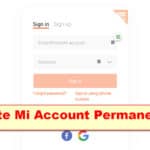 How To Delete Mi Account