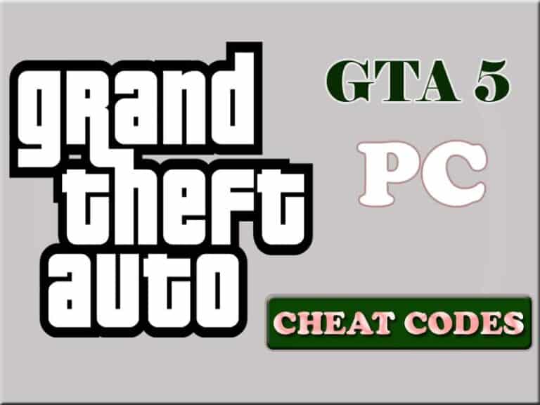 Popular Grand Theft Auto V Cheat Codes
